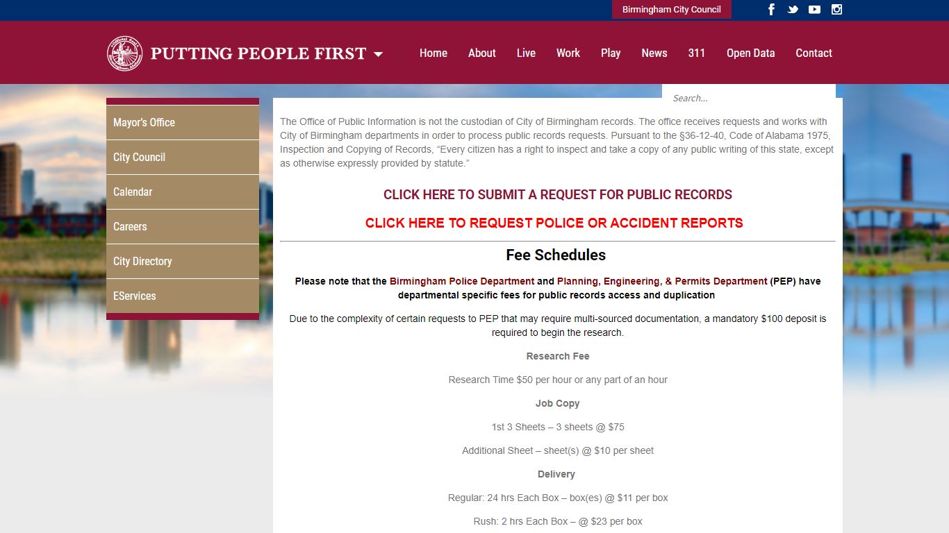 Public Records Request « The Official Website for the City of ...