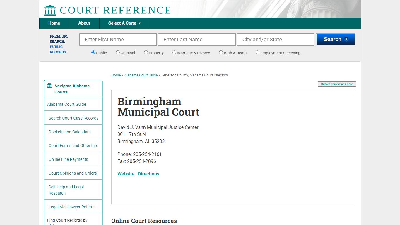 Birmingham Municipal Court - CourtReference.com